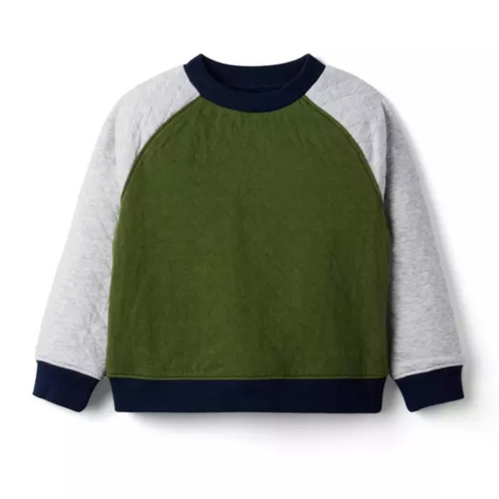 Janie And Jack Quilted Colorblocked Sweatshirt